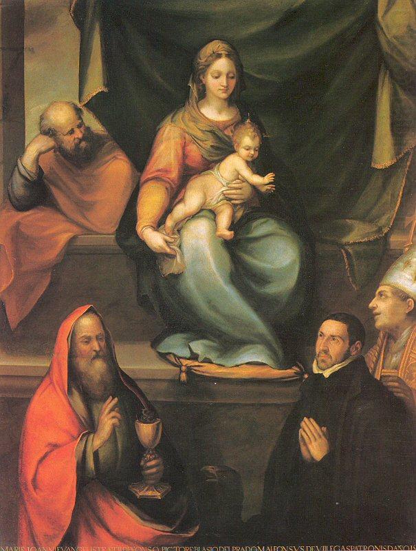 Prado, Blas del The Holy Family with Saints and the Master Alonso de Villegas china oil painting image